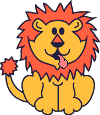 animated happy lion