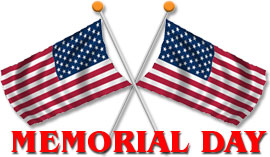 American flags Memorial Day