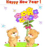animated new year teddy bears