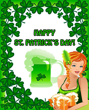 Happy St. Patrick's Day with Irish girl