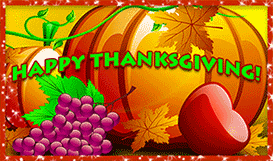 Happy Thanksgiving animation with fruit