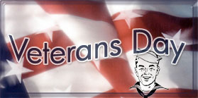 Veterans Day with flag and sailor